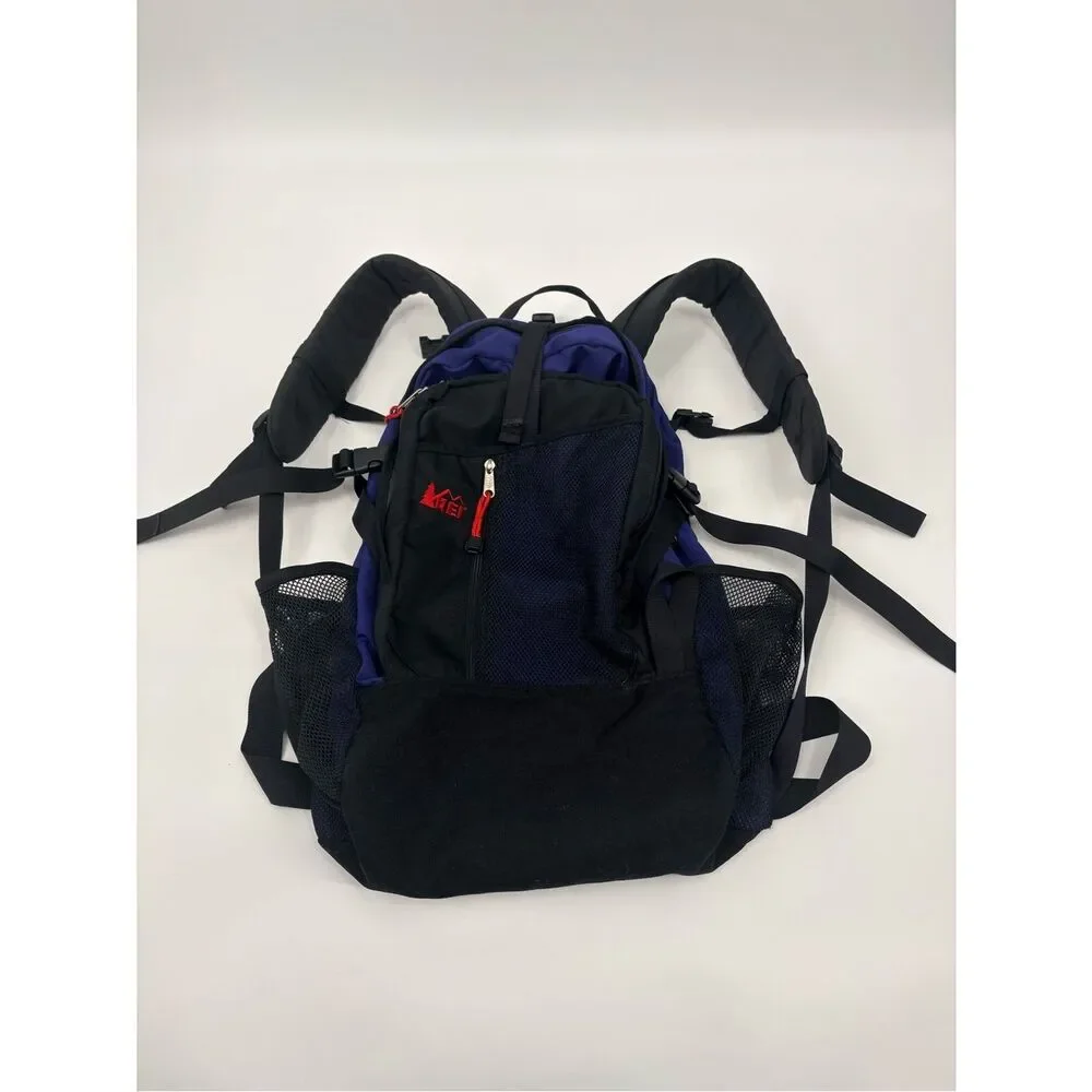 REI vintage Black & Blue Hiking Backpack